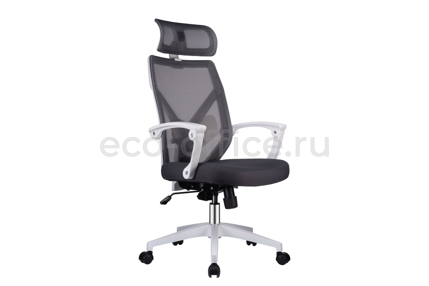 Кресло RV Chair OLIVER W-203 AC Белый пластик / Серая ткань купить в Ростове на Дону