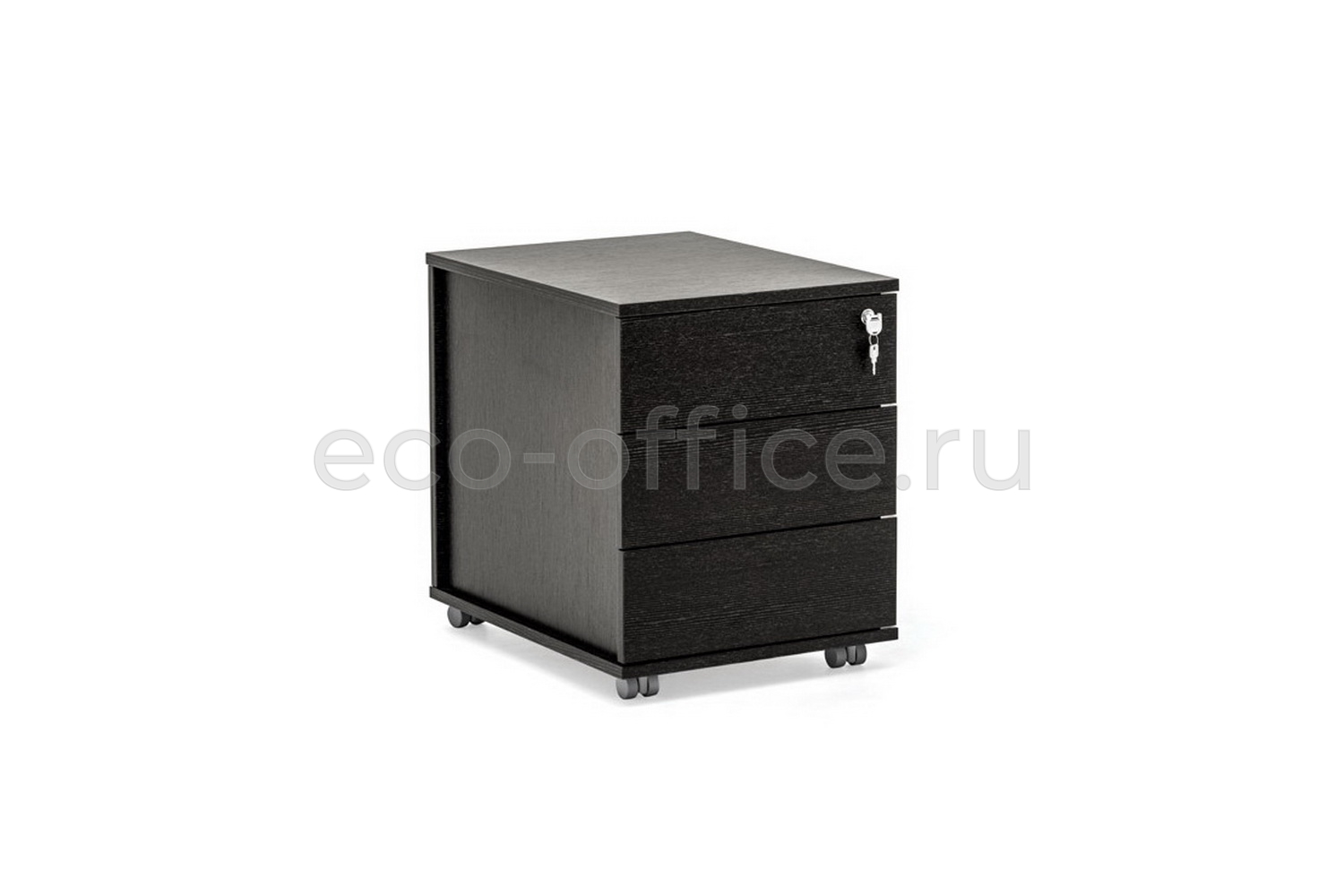 Тумба подкатная 3 ящика ALEA PCC713SLSL04AYM Черное Дерево купить в Ростове на Дону