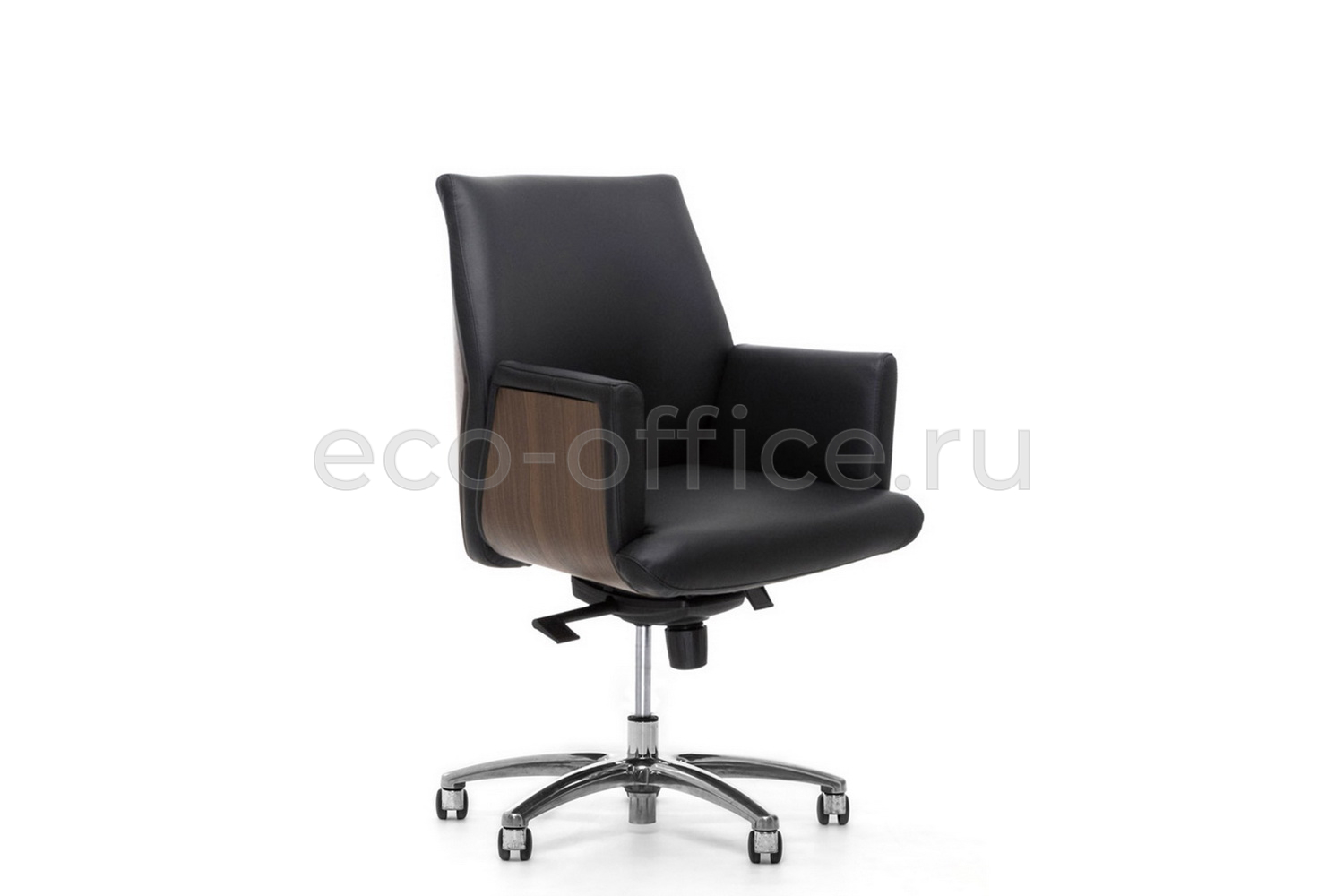 Кресло руководителя Profoffice ZEUS B Орех Чёрная кожа купить в Ростове на Дону