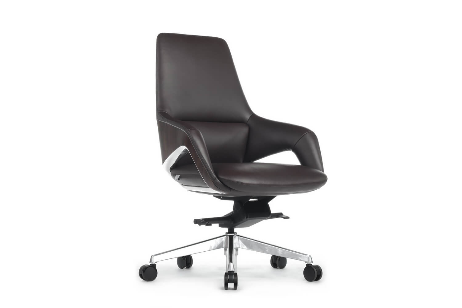 Кресло руководителя RV Design AURA-M FK005-B Тёмно-коричневая кожа купить в Ростове на Дону