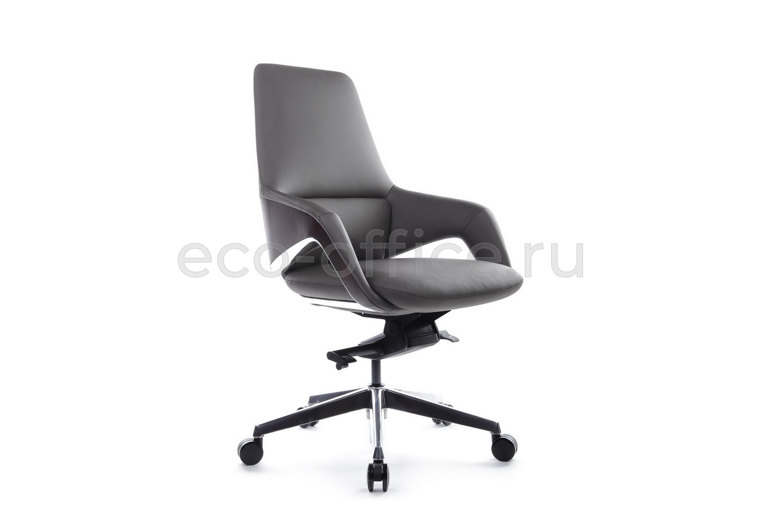 Кресло руководителя RV Design AURA-M FK005-B Антрацит кожа купить в Ростове на Дону