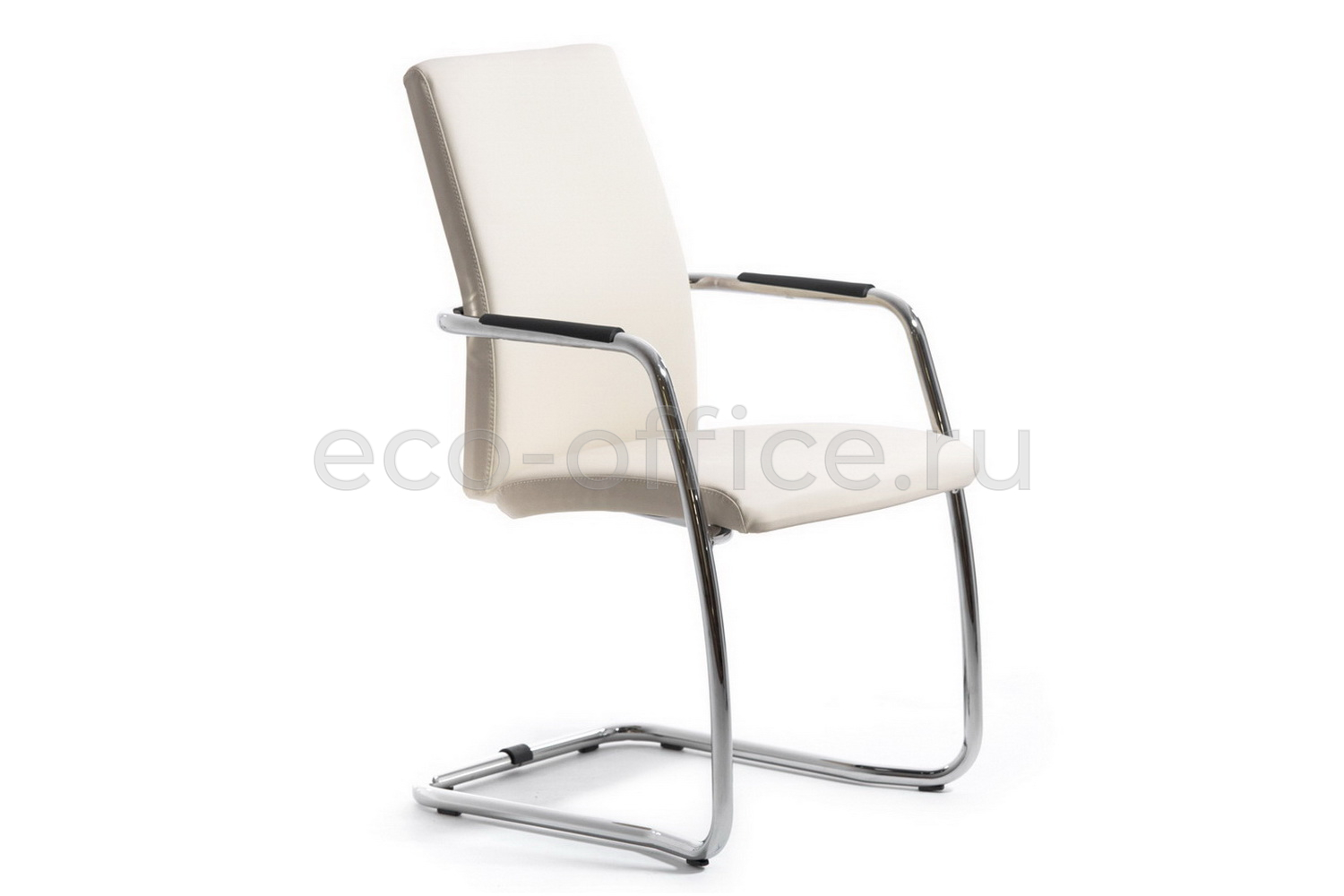 Конференц-кресло Profoffice WELL SEAT на полозьях Бежевая экокожа купить в Ростове на Дону