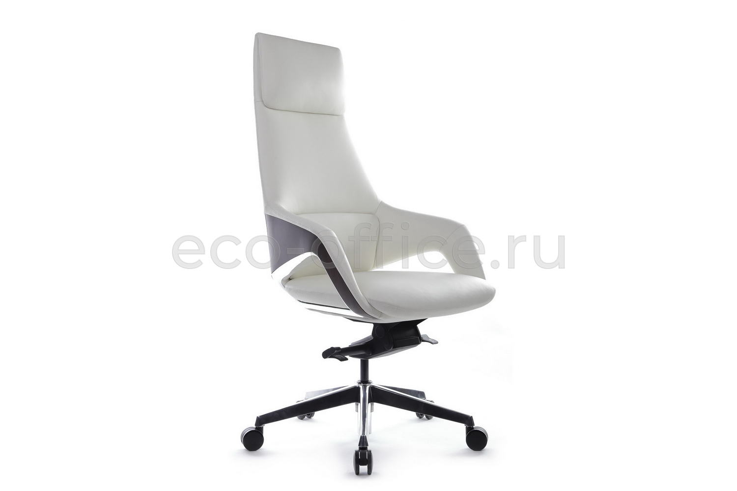 Кресло руководителя RV Design AURA FK005-A Белая кожа купить в Ростове на Дону