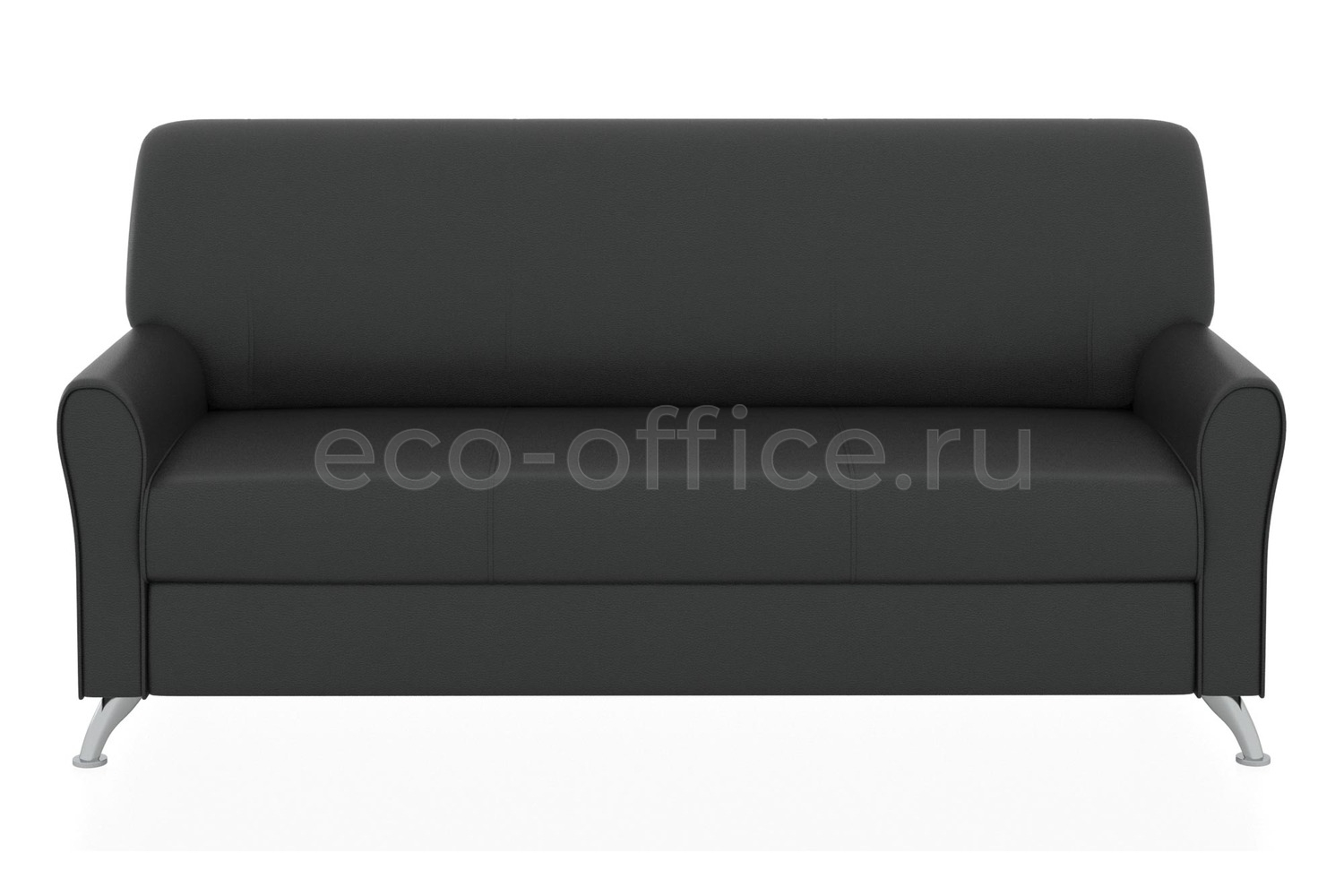 Трехместный диван ЕВРОПА экокожа Euroline 9100 Чёрный купить в Ростове на Дону