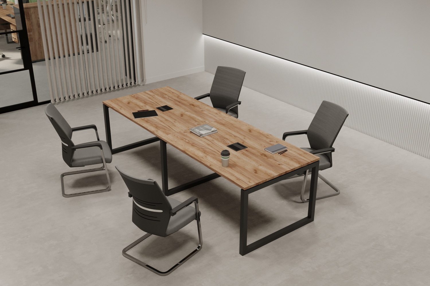 столы для переговоров style project дуб табак / антрацит фото