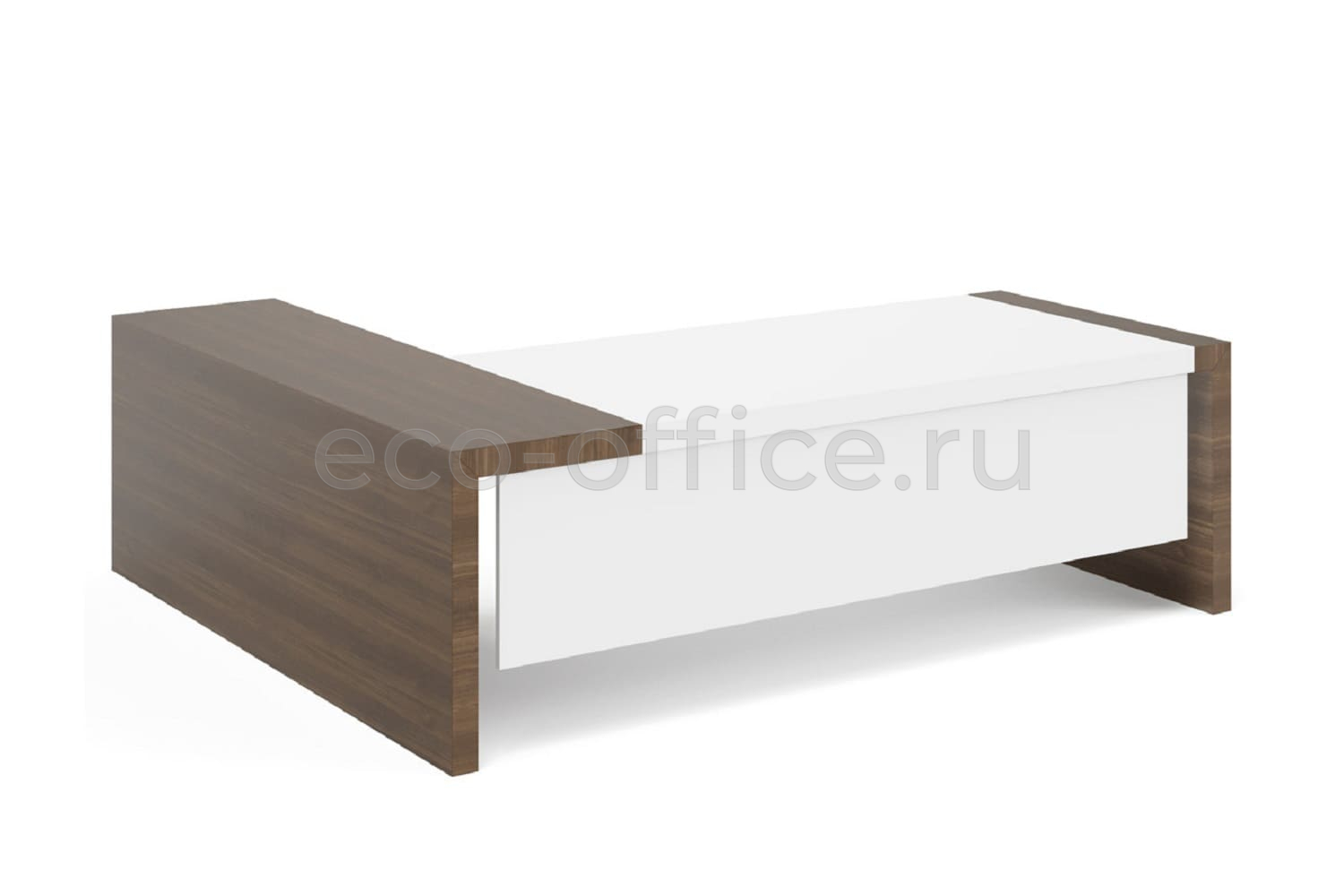 Стол письменный KYO Desk RH L 246+ KYO Front panel Орех / Белый купить в Ростове на Дону