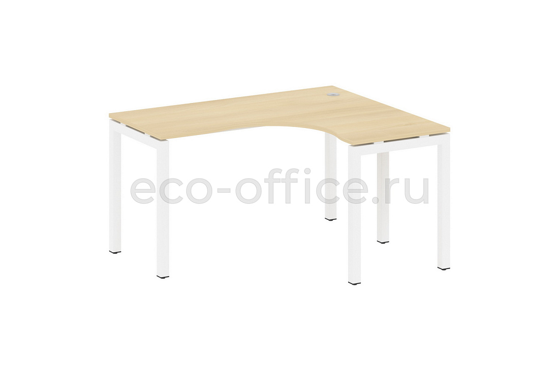 Стол криволинейный правый METAL SYSTEM QUATTRO 5x5 50БП.СА-3 Пр Акация Лорка / Белый металл купить в Ростове на Дону