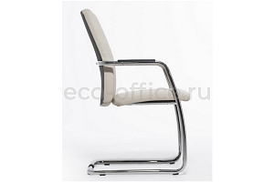 Конференц-кресло Profoffice WELL SEAT на полозьях Бежевая экокожа фото