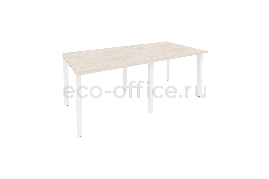 Стол переговорный (2 столешницы) ONIX O.MP-PRG-2.1 Денвер Светлый / Белый металл  купить в Ростове на Дону