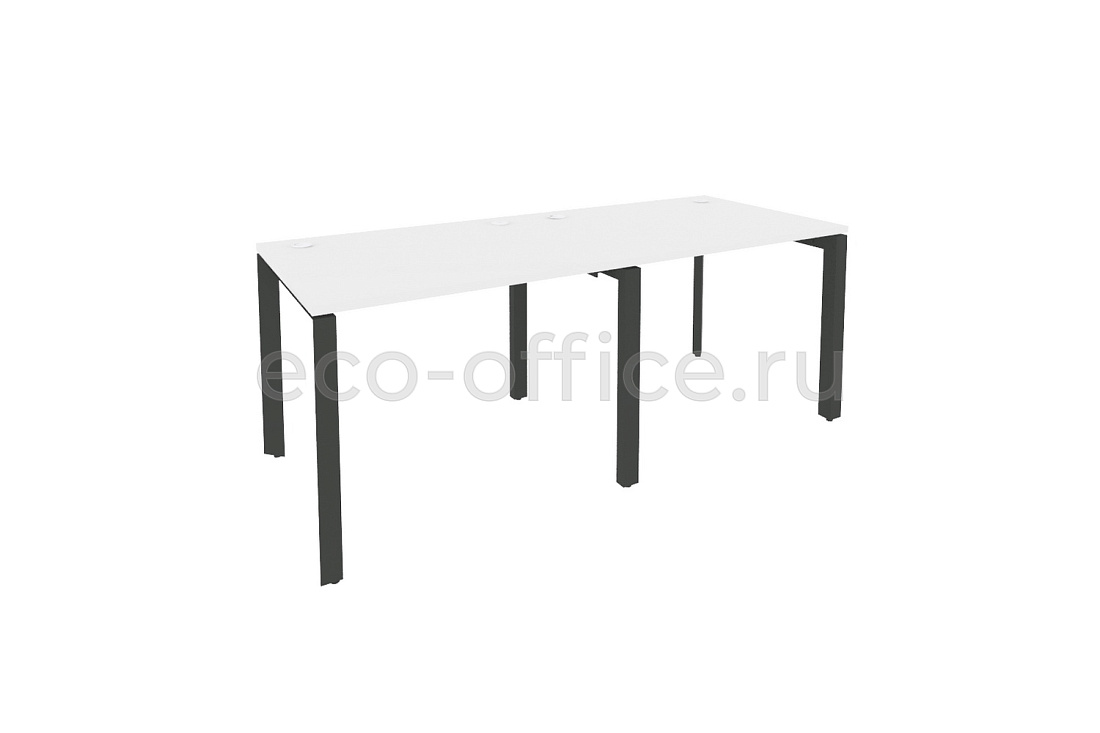 Рабочая станция на П-образном м/к ONIX O.MP-RS-2.1.8 Белый Бриллиант / Антрацит металл  купить в Ростове на Дону