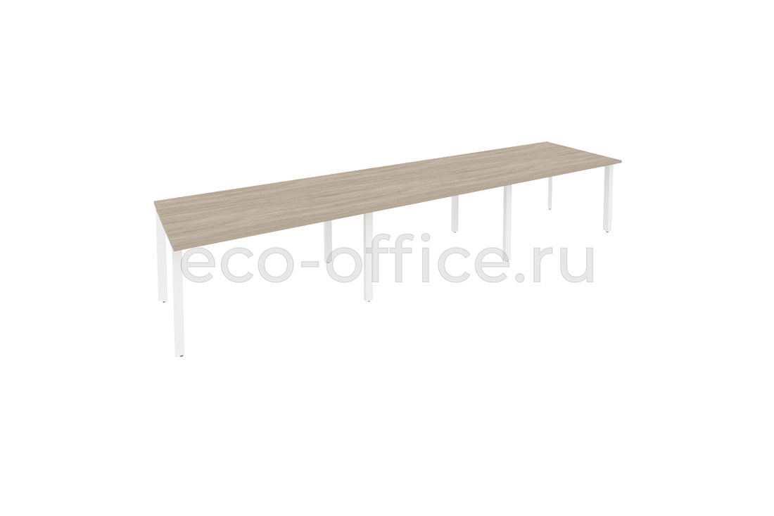 Стол переговорный (3 столешницы) ONIX O.MP-PRG-3.3 Дуб Аттик / Белый металл  купить в Ростове на Дону