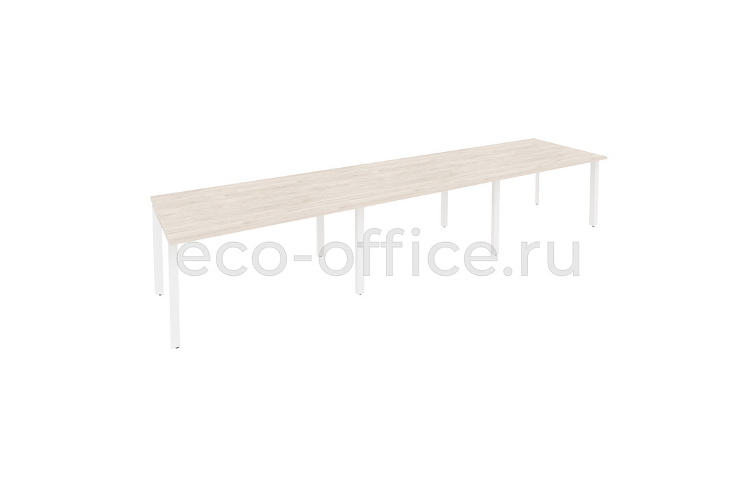 Стол переговорный (3 столешницы) ONIX O.MP-PRG-3.3 Денвер Светлый / Белый металл  купить в Ростове на Дону