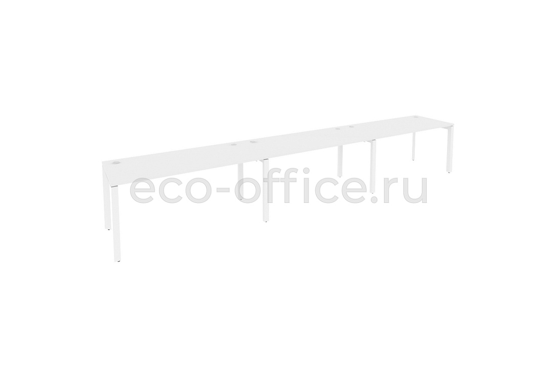 Рабочая станция на П-образном м/к ONIX O.MP-RS-3.4.7 Белый Бриллиант / Белый металл  купить в Ростове на Дону