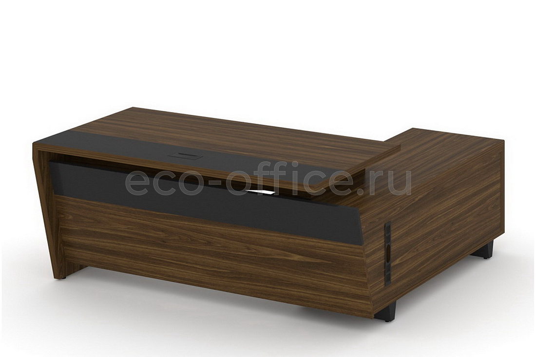 Стол руководителя с опорной тумбой CORNER COR.SRT-18(L) Орех Лоренцо купить в Ростове на Дону