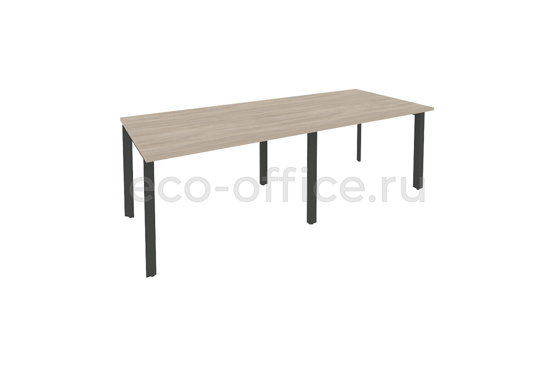 Стол переговорный (2 столешницы) ONIX O.MP-PRG-2.2 Дуб Аттик / Антрацит металл  купить в Ростове на Дону