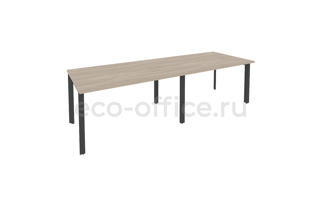 Стол переговорный (2 столешницы) ONIX O.MP-PRG-2.3 Дуб Аттик / Антрацит металл  купить в Ростове на Дону