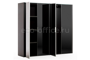 Шкаф для бумаг + гардероб GALA LIB4/899 + LIBW/899 + LIBSH/899 BLACK GLASS купить в Ростове на Дону