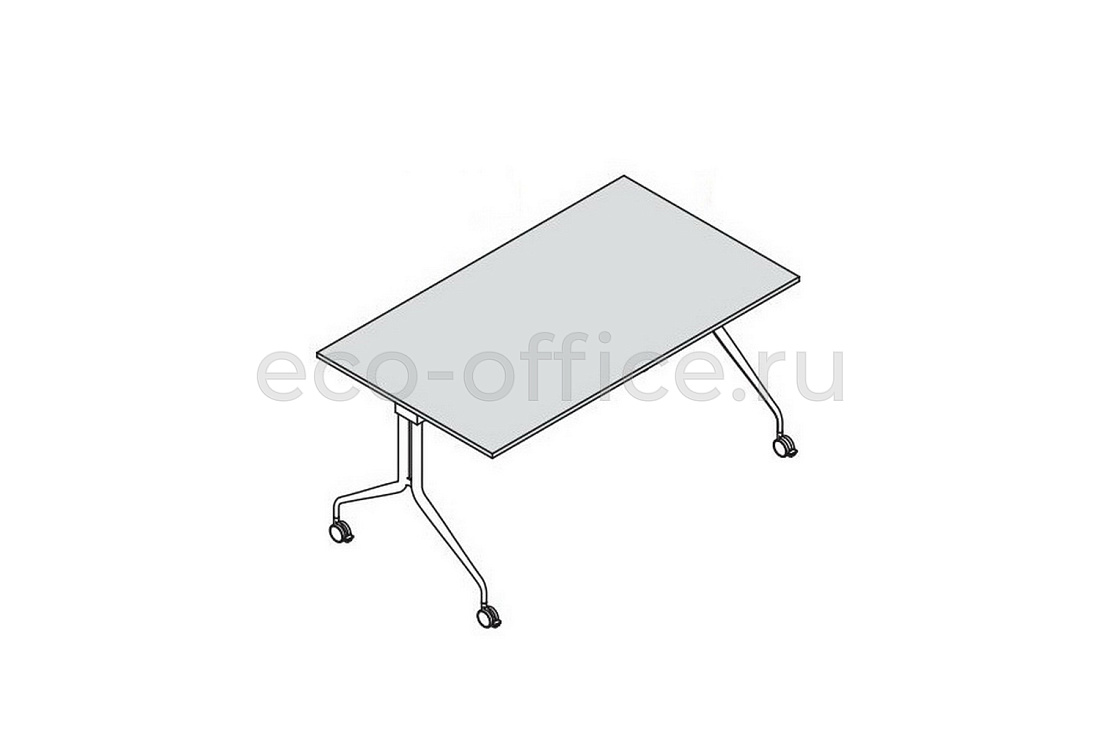 Стол с откидывающейся столешницей 180х80 см на колесах PIEGO 151003 Walnut / Chromed  стоимость