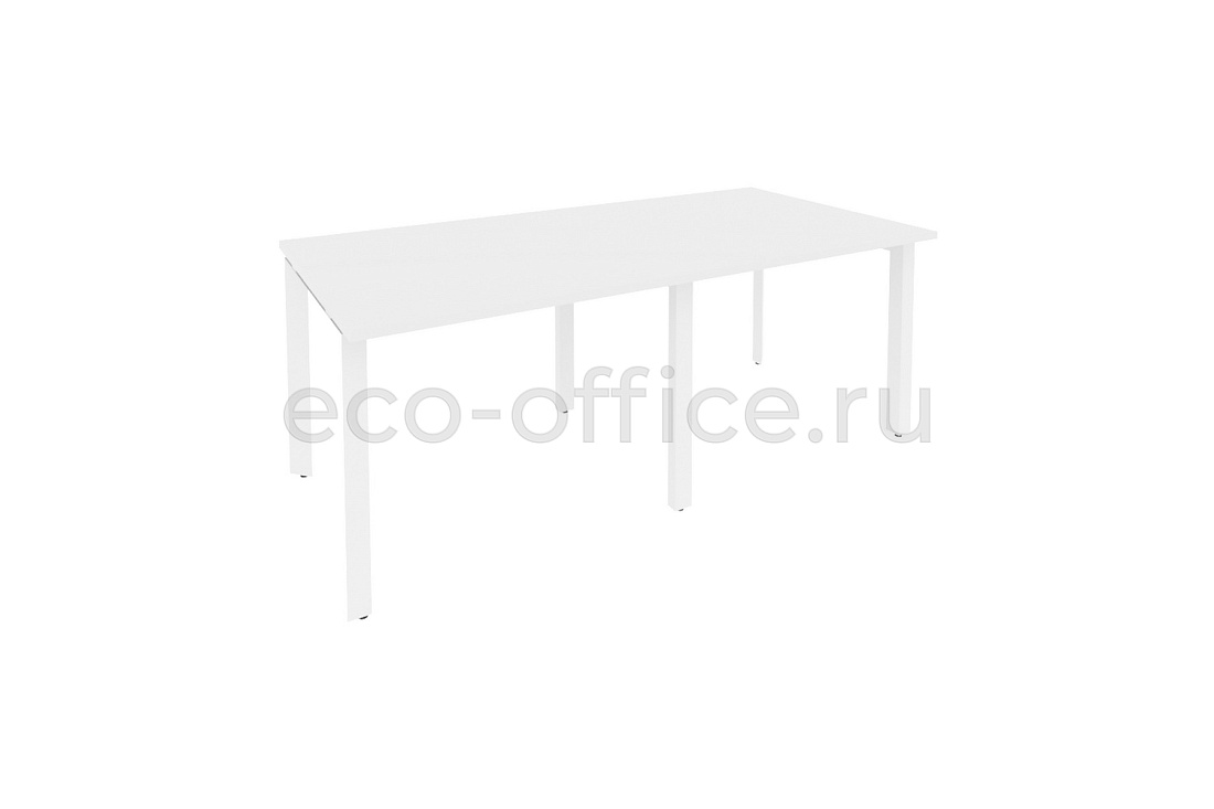 Стол переговорный (2 столешницы) ONIX O.MP-PRG-2.1 Белый Бриллиант / Белый металл  купить в Ростове на Дону