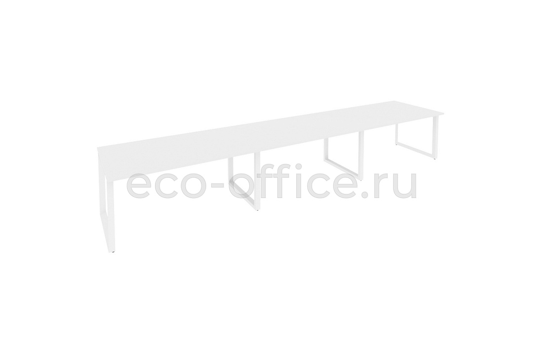 Стол переговорный (3 столешницы) ONIX O.MO-PRG-3.4 Белый Бриллиант / Белый металл  купить в Ростове на Дону