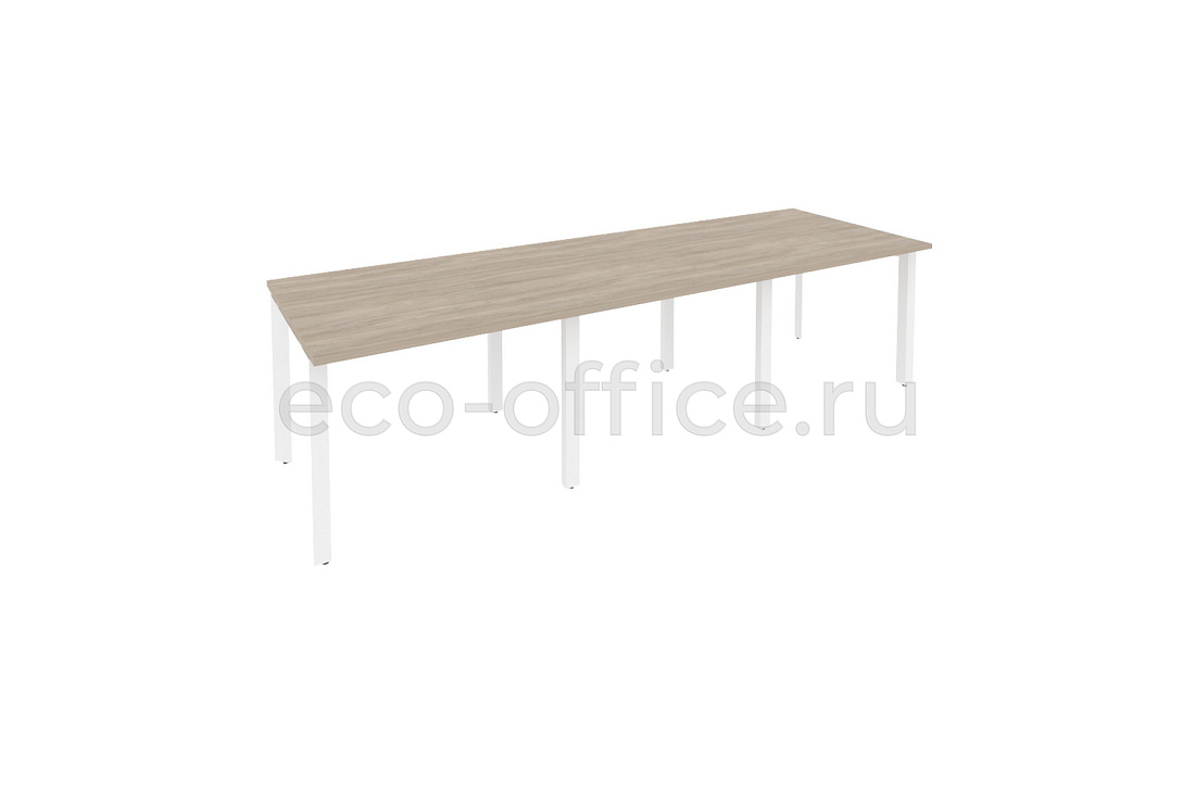 Стол переговорный (3 столешницы) ONIX O.MP-PRG-3.1 Дуб Аттик / Белый металл  купить в Ростове на Дону