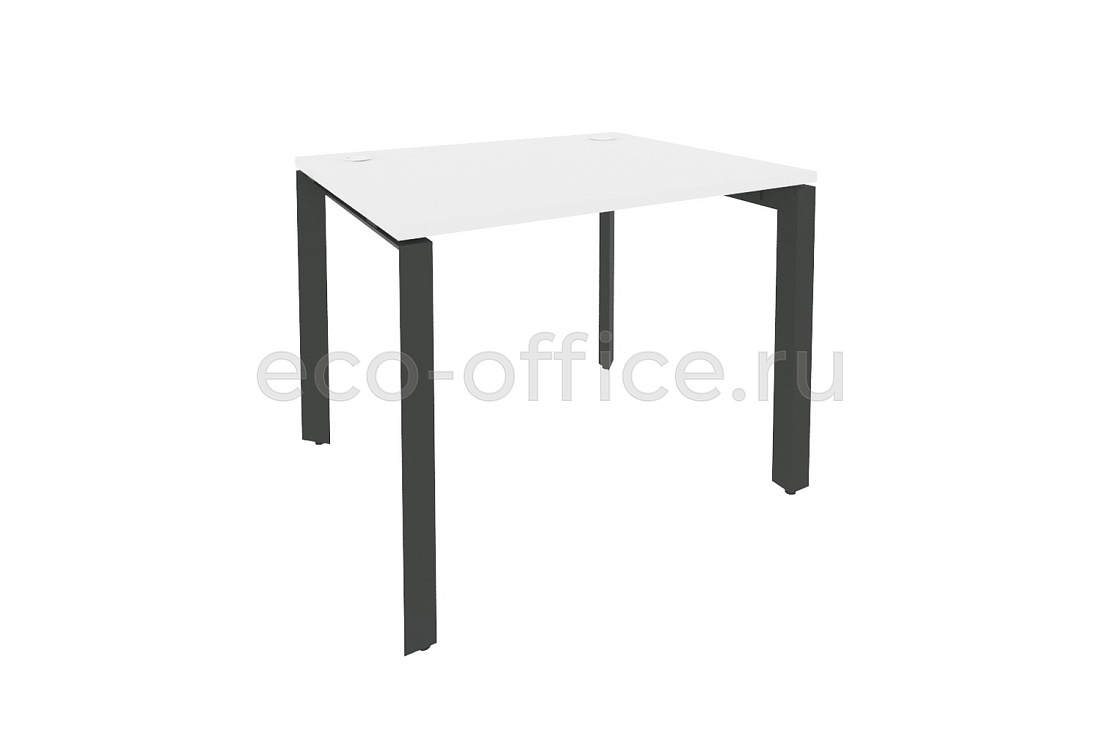 Стол рабочий на П-образном м/к ONIX O.MP-SP-1.8 Белый Бриллиант / Антрацит металл  купить в Ростове на Дону