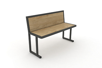 Скамья учебная двухместная DESK DK-1100L Тиквуд Светлый / Антрацит Металл купить в Ростове на Дону