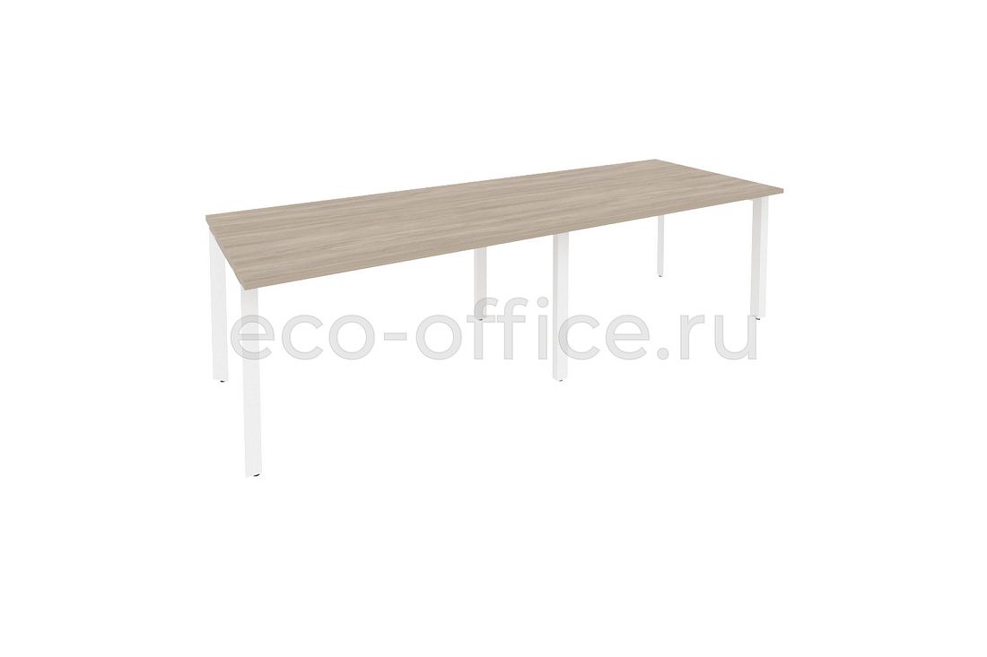 Стол переговорный (2 столешницы) ONIX O.MP-PRG-2.3 Дуб Аттик / Белый металл  купить в Ростове на Дону