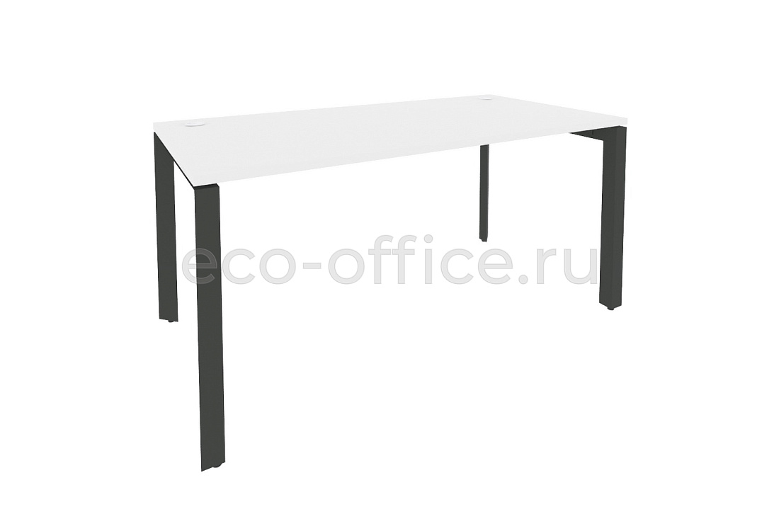 Стол рабочий на П-образном м/к ONIX O.MP-SP-4.8 Белый Бриллиант / Антрацит металл  купить в Ростове на Дону