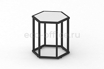 Стол журнальный HEX-450 Белый / Чёрный металл купить в Ростове на Дону