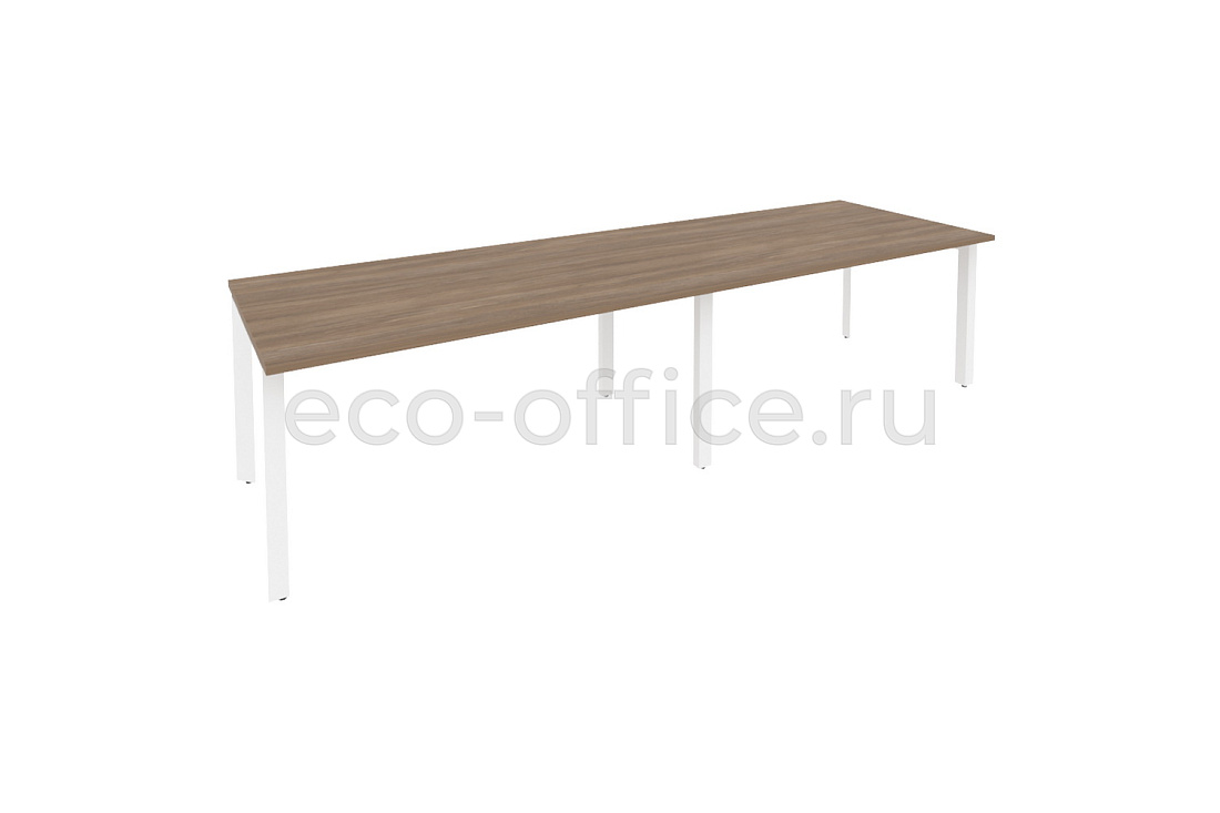 Стол переговорный (2 столешницы) ONIX O.MP-PRG-2.4 Дуб Аризона / Белый металл  купить в Ростове на Дону