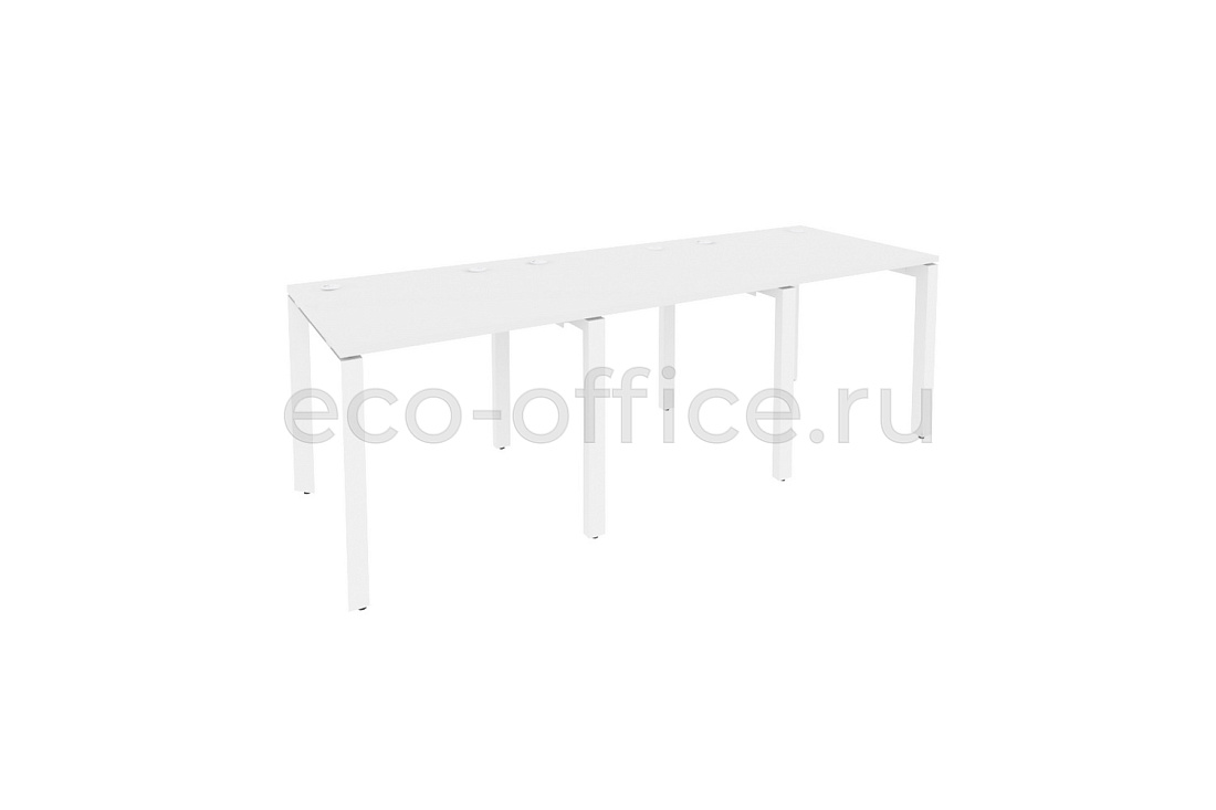 Рабочая станция на П-образном м/к ONIX O.MP-RS-3.0.8 Белый Бриллиант / Белый металл  купить в Ростове на Дону