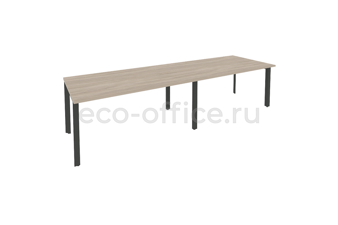 Стол переговорный (2 столешницы) ONIX O.MP-PRG-2.4 Дуб Аттик / Антрацит металл  купить в Ростове на Дону