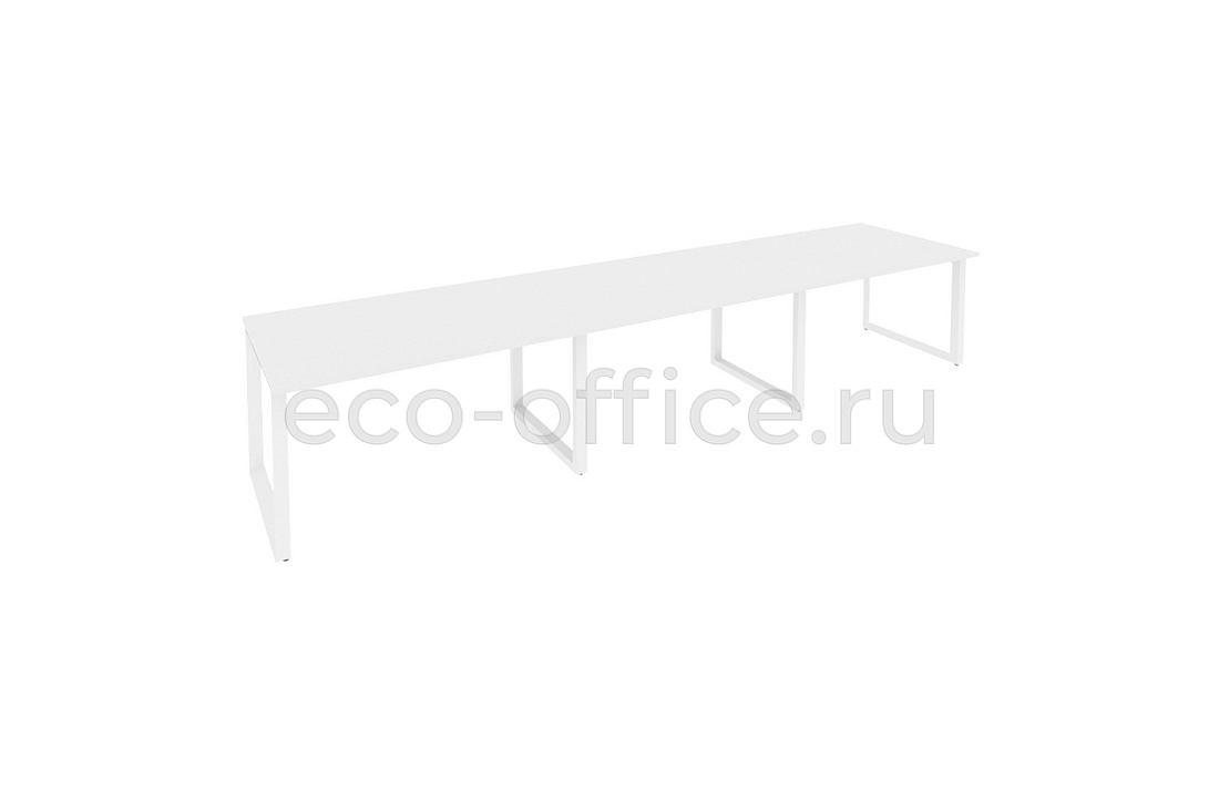 Стол переговорный (3 столешницы) ONIX O.MO-PRG-3.3 Белый Бриллиант / Белый металл  купить в Ростове на Дону