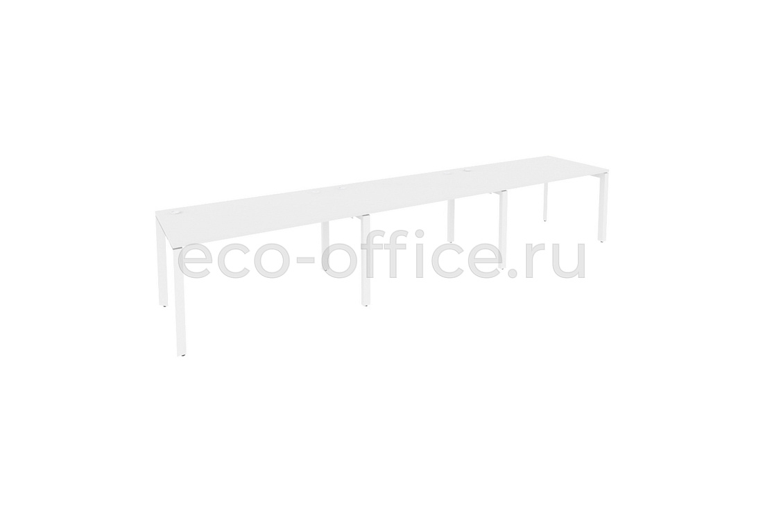 Рабочая станция на П-образном м/к ONIX O.MP-RS-3.3.8 Белый Бриллиант / Белый металл  купить в Ростове на Дону