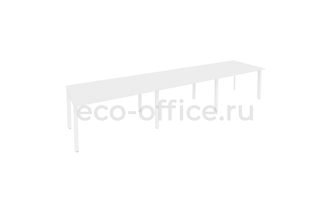 Стол переговорный (3 столешницы) ONIX O.MP-PRG-3.3 Белый Бриллиант / Белый металл  купить в Ростове на Дону