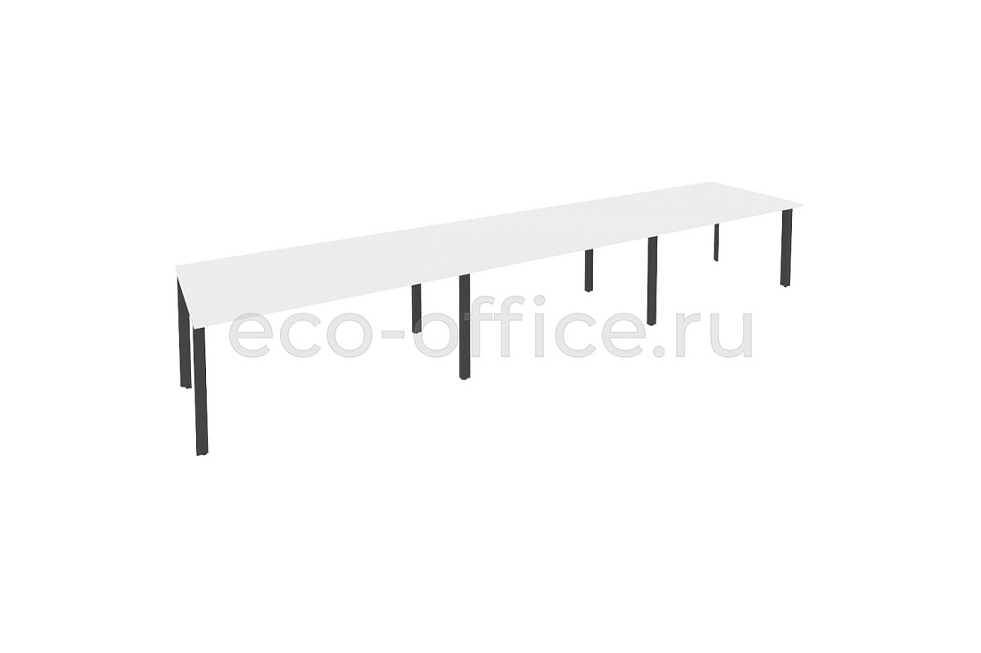 Стол переговорный (3 столешницы) ONIX O.MP-PRG-3.4 Белый Бриллиант / Антрацит металл  купить в Ростове на Дону
