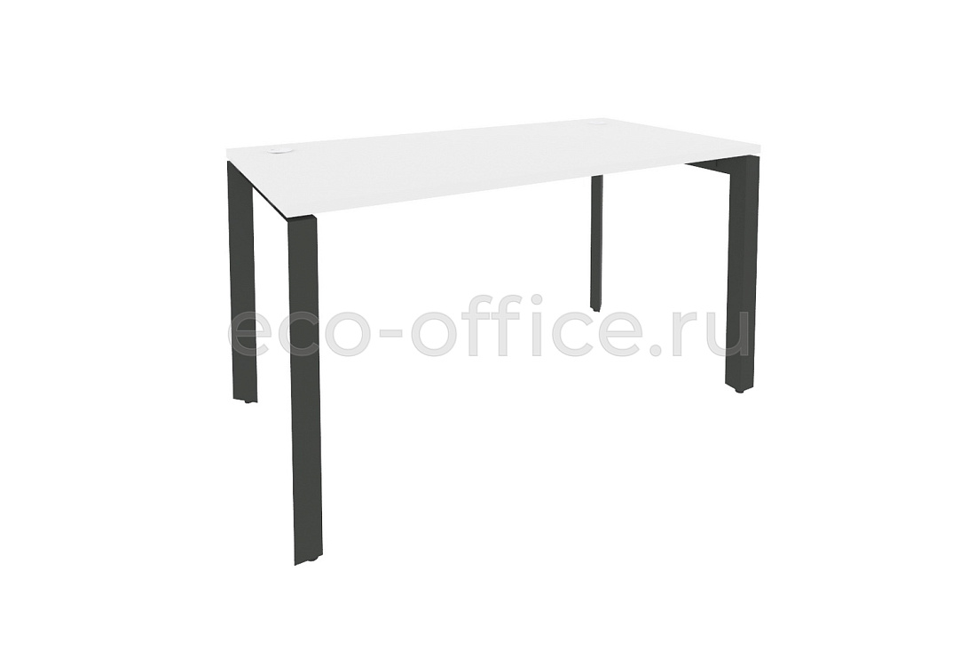 Стол рабочий на П-образном м/к ONIX O.MP-SP-3.7 Белый Бриллиант / Антрацит металл  купить в Ростове на Дону