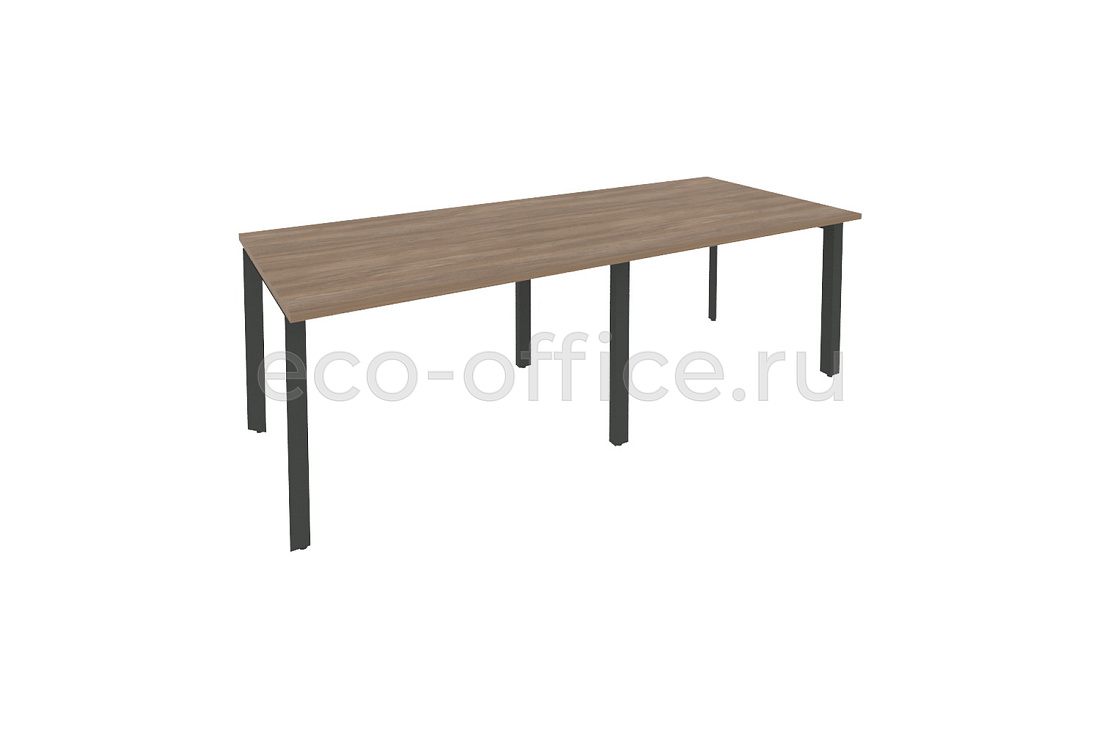 Стол переговорный (2 столешницы) ONIX O.MP-PRG-2.2 Дуб Аризона / Антрацит металл  купить в Ростове на Дону