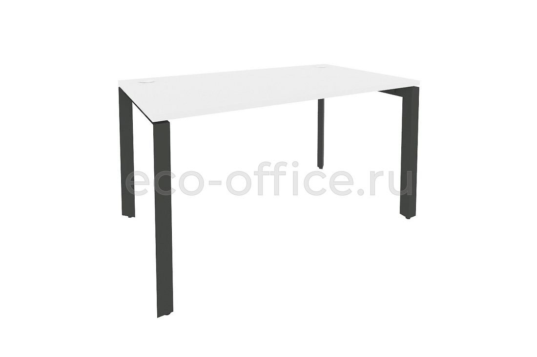 Стол рабочий на П-образном м/к ONIX O.MP-SP-3.8 Белый Бриллиант / Антрацит металл  купить в Ростове на Дону
