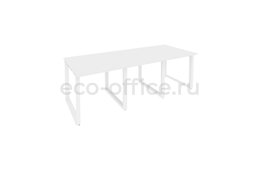 Стол переговорный (3 столешницы) ONIX O.MO-PRG-3.0 Белый Бриллиант / Белый металл  купить в Ростове на Дону