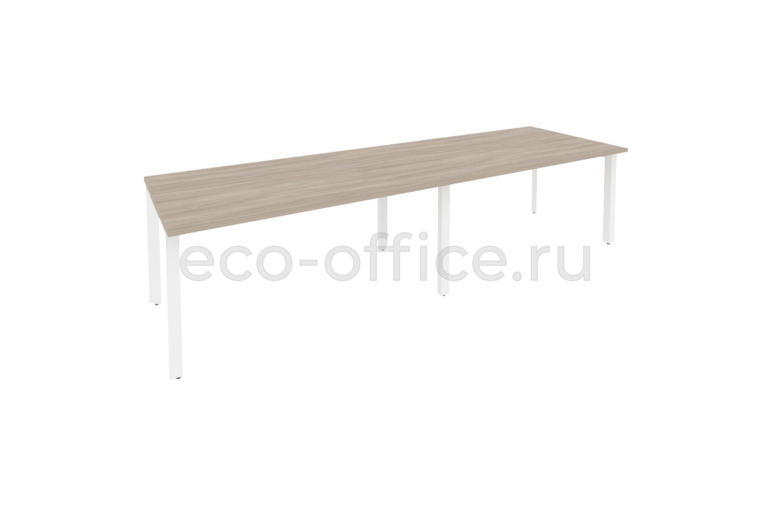 Стол переговорный (2 столешницы) ONIX O.MP-PRG-2.4 Дуб Аттик / Белый металл  купить в Ростове на Дону