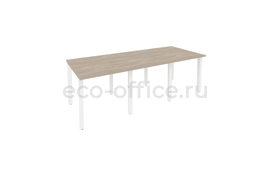 Стол переговорный (3 столешницы) ONIX O.MP-PRG-3.0 Дуб Аттик / Белый металл  купить в Ростове на Дону