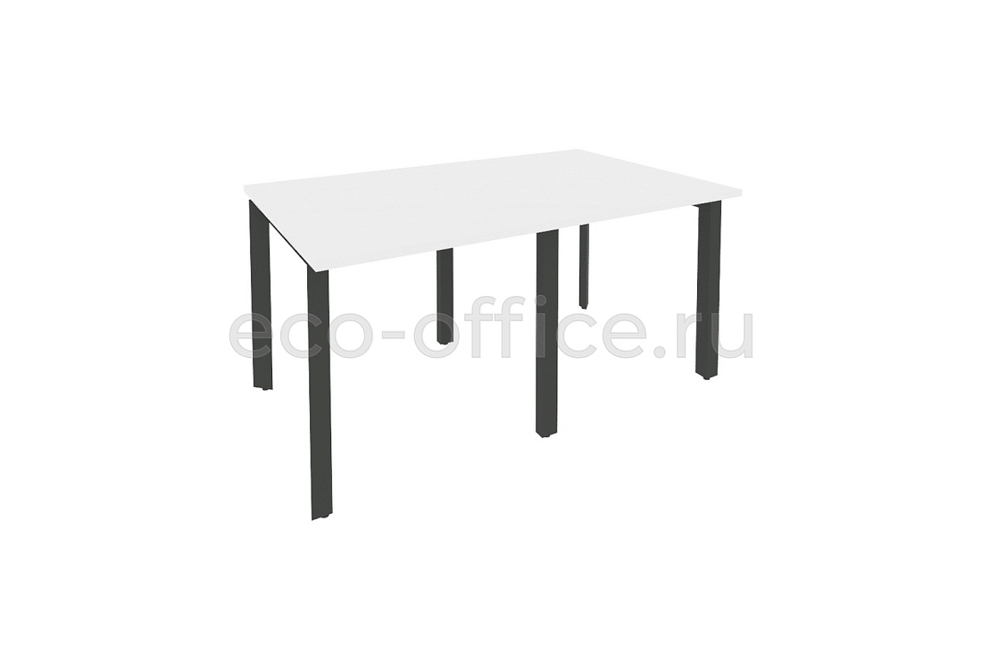 Стол переговорный (2 столешницы) ONIX O.MP-PRG-2.0 Белый Бриллиант / Антрацит металл  купить в Ростове на Дону