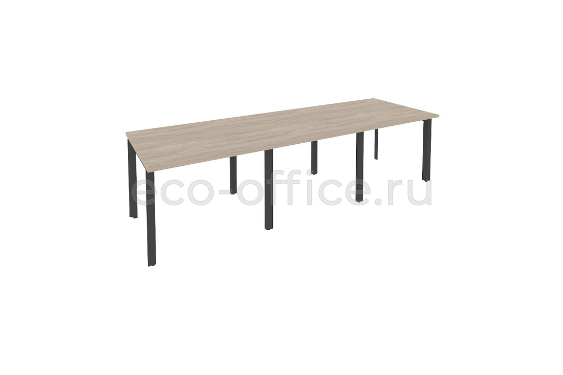 Стол переговорный (3 столешницы) ONIX O.MP-PRG-3.1 Дуб Аттик / Антрацит металл  купить в Ростове на Дону