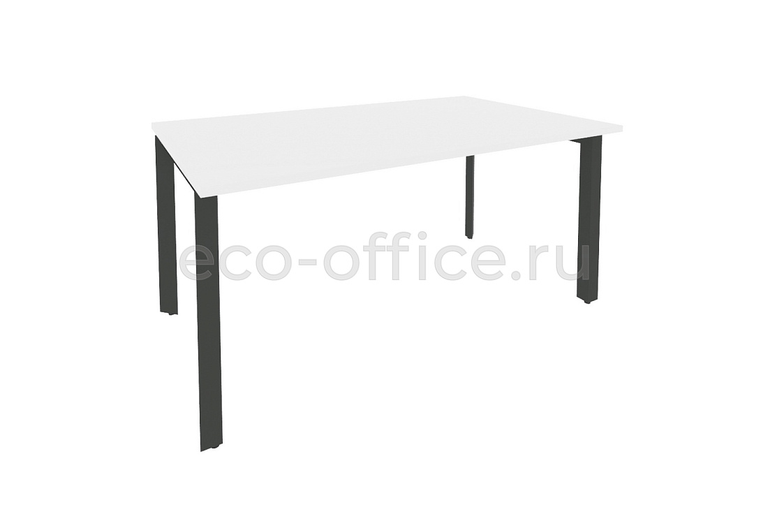 Стол переговорный (1 столешница) ONIX O.MP-PRG-1.4 Белый Бриллиант / Антрацит металл  купить в Ростове на Дону