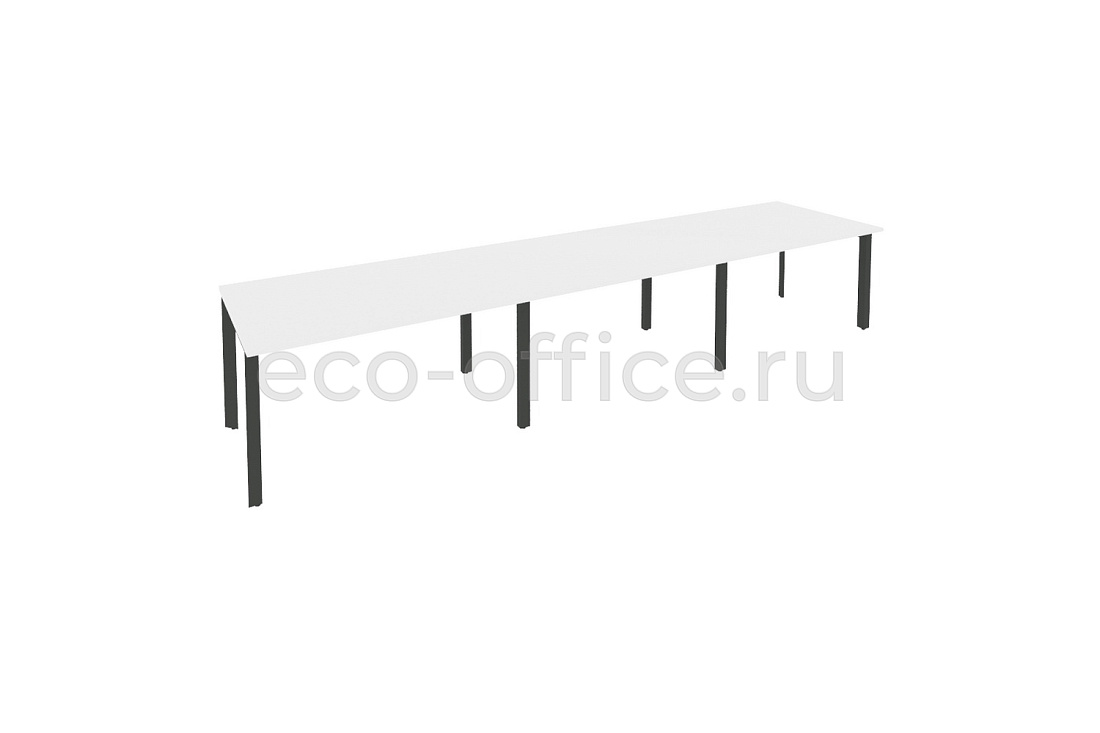 Стол переговорный (3 столешницы) ONIX O.MP-PRG-3.3 Белый Бриллиант / Антрацит металл  купить в Ростове на Дону