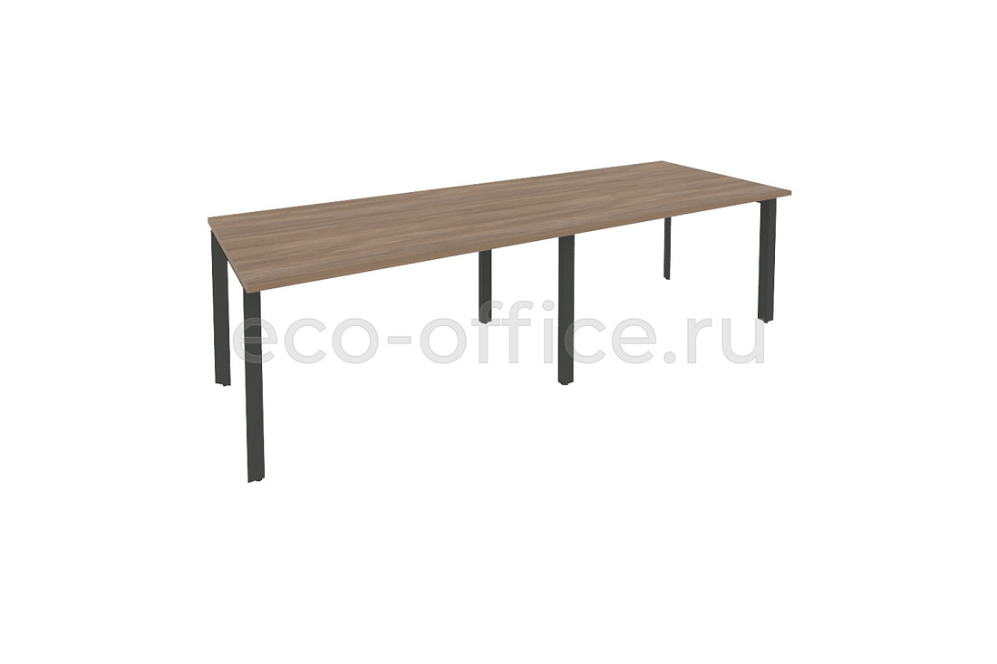 Стол переговорный (2 столешницы) ONIX O.MP-PRG-2.3 Дуб Аризона / Антрацит металл  купить в Ростове на Дону
