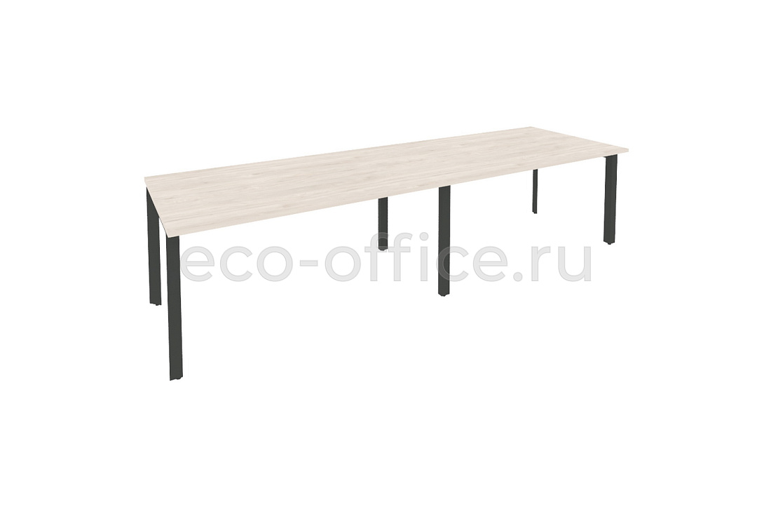 Стол переговорный (2 столешницы) ONIX O.MP-PRG-2.4 Денвер Светлый / Антрацит металл купить в Ростове на Дону