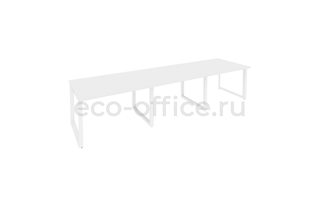 Стол переговорный (3 столешницы) ONIX O.MO-PRG-3.2 Белый Бриллиант / Белый металл  купить в Ростове на Дону